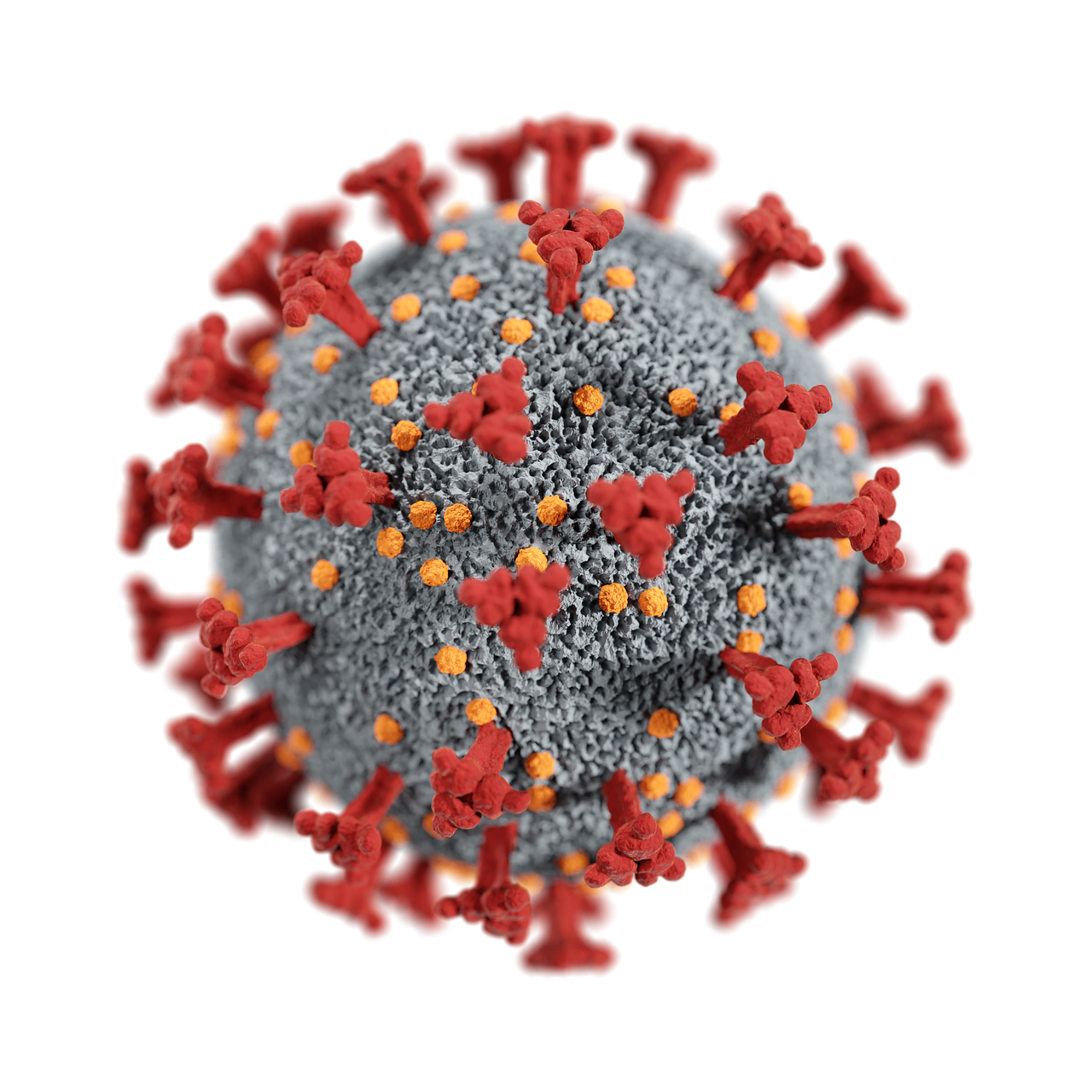 Our Services 3D illustration of a virus particle, symbolizing infection management and disease prevention at Al Farooq Polyclinic, Oman. Expert diagnosis, treatment, and prevention of viral and bacterial infections for optimal patient health